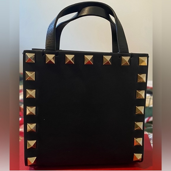 Valentino Garavani Black Mini Bag with Gold Studs - Picture 10 of 16